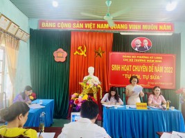 CHI BỘ TRƯỜNG MẦM NON KỲ LONG SINH HOẠT CHUYÊN ĐỀ NĂM 2022 "TỰ SOI, TỰ SỬA"