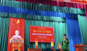 TRƯỜNG MẦM NON KỲ LONG THAM GIA TẬP HUẤN PHÒNG CHÁY CHỮA CHÁY VÀ CỨU NẠN CỨU HỘ NĂM HỌC 2022