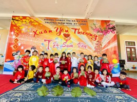TRƯỜNG MN KỲ LONG HÂN HOAN TỔ CHỨC CHƯƠNG TRÌNH “XUÂN YÊU THƯƠNG – TẾT SUM VẦY”