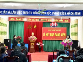 CHI BỘ TRƯỜNG MẦM NON KỲ LONG TỔ CHỨC LỄ KẾT NẠP ĐẢNG VIÊN MỚI