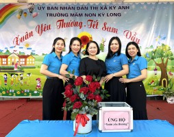 "Xuân yêu thương - Tết sum vầy" trọn vẹn yêu thương của Công Đoàn Trường Mầm non Kỳ Long.