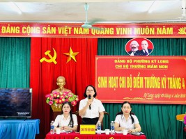 CHI BỘ TRƯỜNG MẦM NON SINH HOẠT ĐIỂM THƯỜNG KỲ THÁNG 4