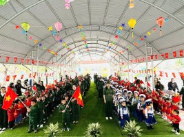 HOẠT ĐỘNG TRẢI NGHIỆM CHÀO MỪNG NGÀY 22/12 VỚI CHỦ ĐỀ " BÉ LÀ CHIẾN SĨ" CỦA CÁC BÉ TRƯỜNG MẦM NON KỲ LONG
